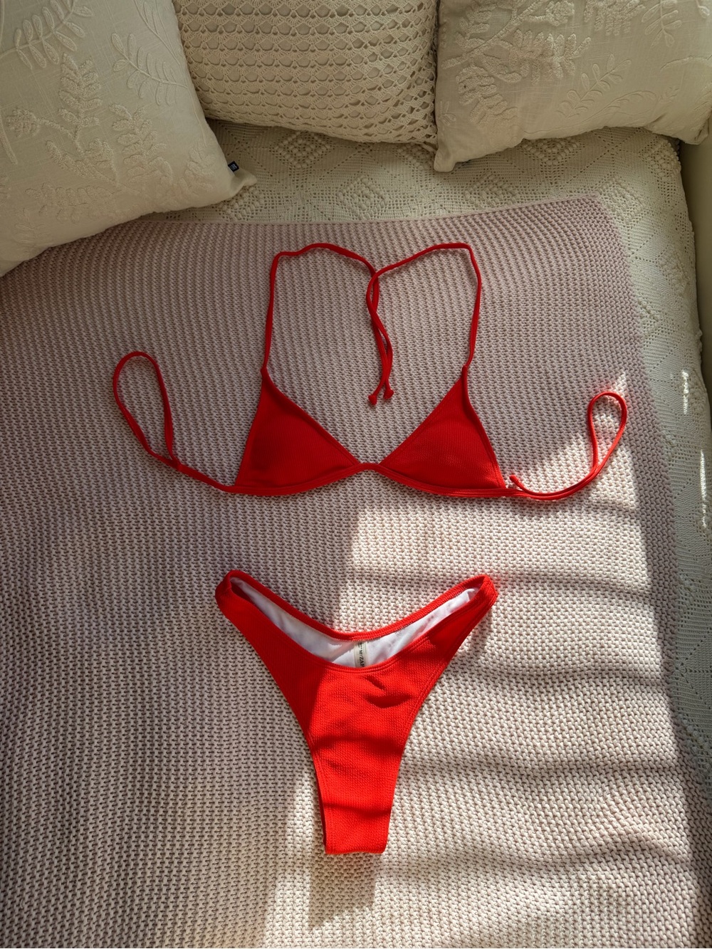 Red Triangle Bikini Set - Women's Swim